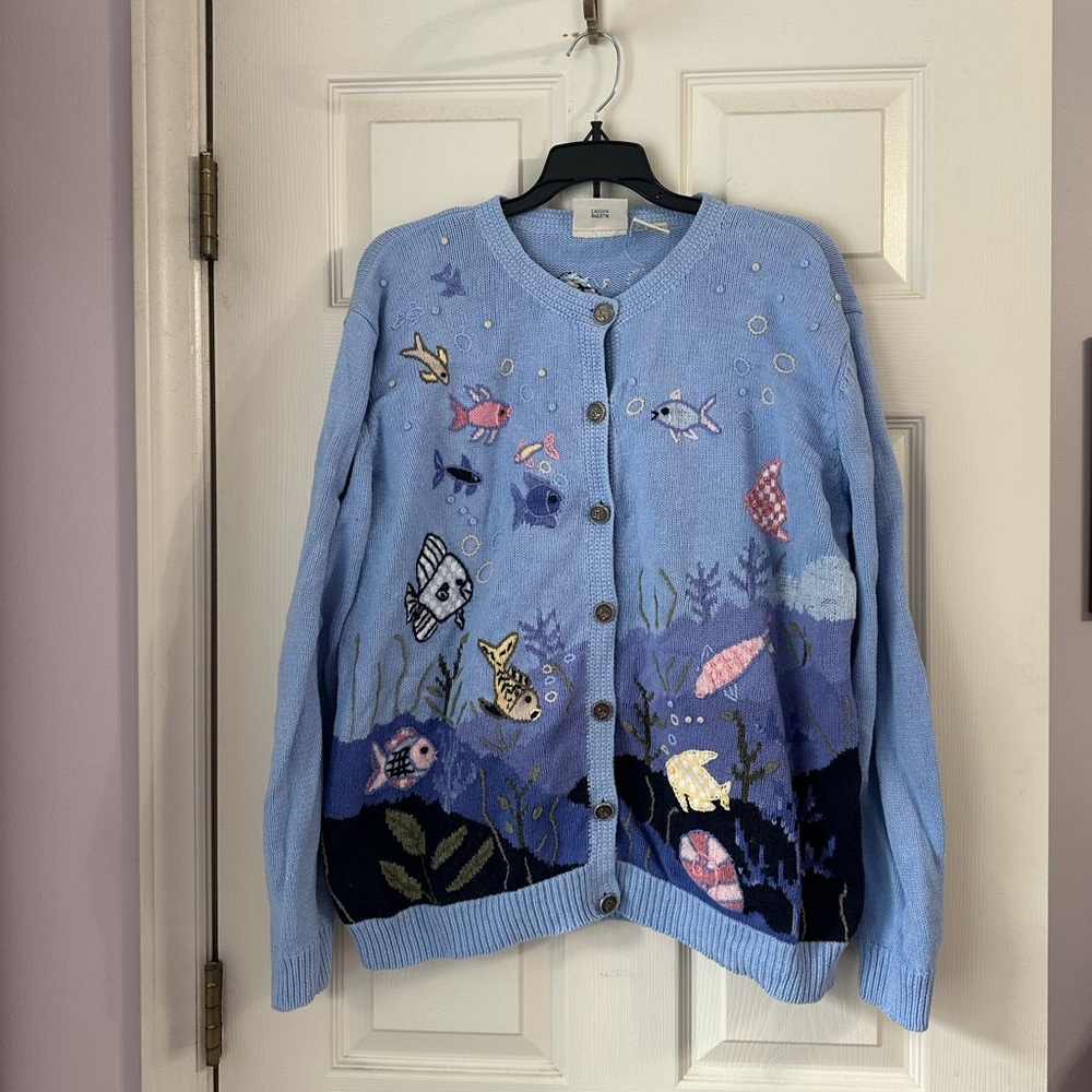 Northern Reflections Light Blue Knit Cardigan